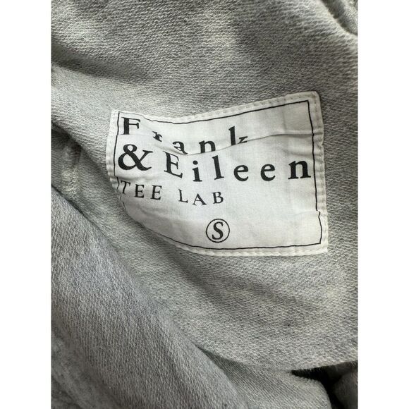 Frank & Eileen Sweatpants Tee Lab Small Heather Gray Raw Hem Joggers Draw String - Picture 5 of 8